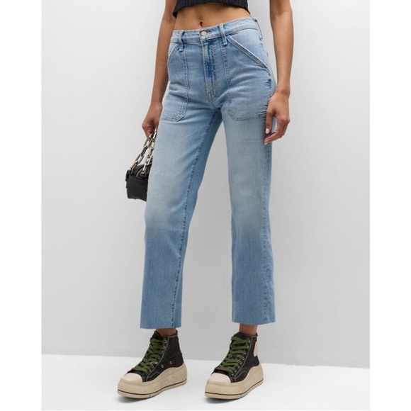 Mother The Patch Rambler Ankle Jeans Norway Dude Size 30 NWT - Picture 1 of 14